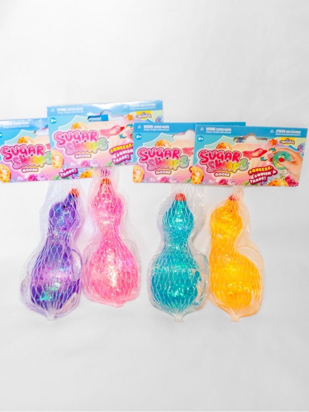 Goose Squeezable Party Toys - Purple, Pink, Teal, Yellow